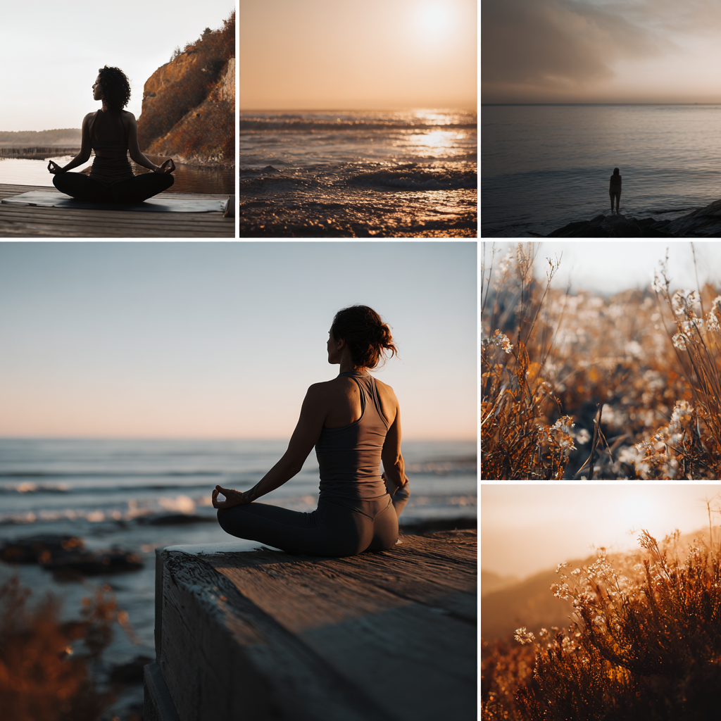 Skupina ľudí praktizujúcich jogu v prírode